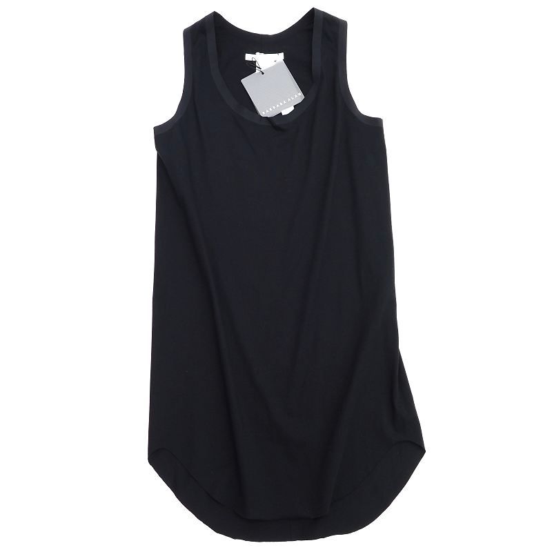 E03257 新品 20SS BARBARA ALAN/ロング丈 ベスト【サイズ：XS】ブラック COTTON JERSEY VEST 伊勢丹メンズ取扱い バーバラアラン _画像1