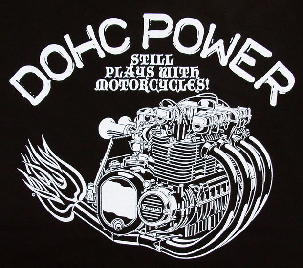「DOHC POWER」角Z（Lサイズ）KAWASAKIエンジンTシャツ KZ1000Mk.ll FX750 Z1 Z2 Z1000 旧車 当時物 カワサキ70’s_画像1