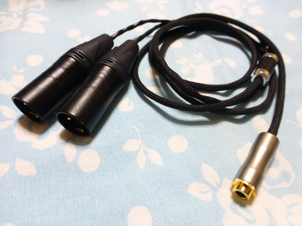 4.4mm5 ultimate ( female ) - XLR connector 3 pin ×2 ( male ) conversion cable MOGAMI 2944 120cm ( extension female . custom possible ) taupe la sale splitter 