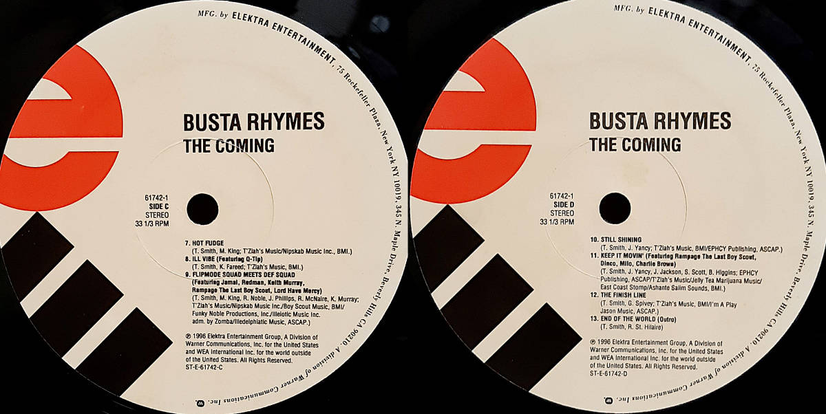 即決送料無料【USオリ盤2LPレコード】Busta Rhymes The Coming (1996年) 61742-1 / バスタ・ライムス 1st Album ヒップホップ_画像5