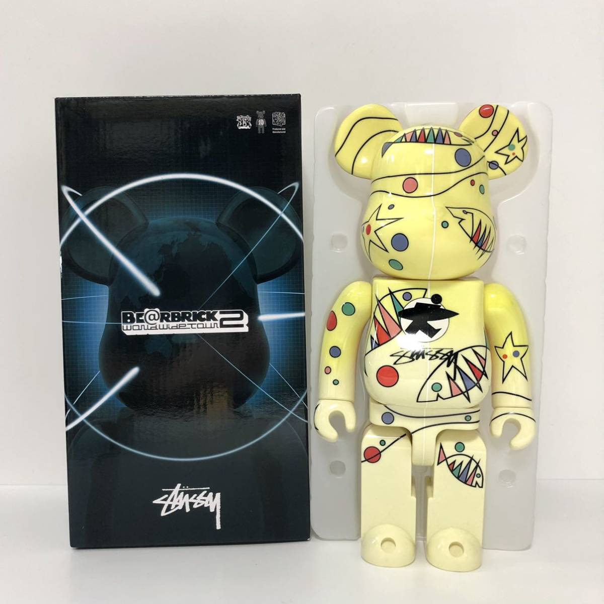 ベアブリック WWT2 ステューシー 400% BE@RBRICK World Wide Tour Stussy メディコムトイ MEDICOM TOY ワールドワイドツアー 限定_画像1