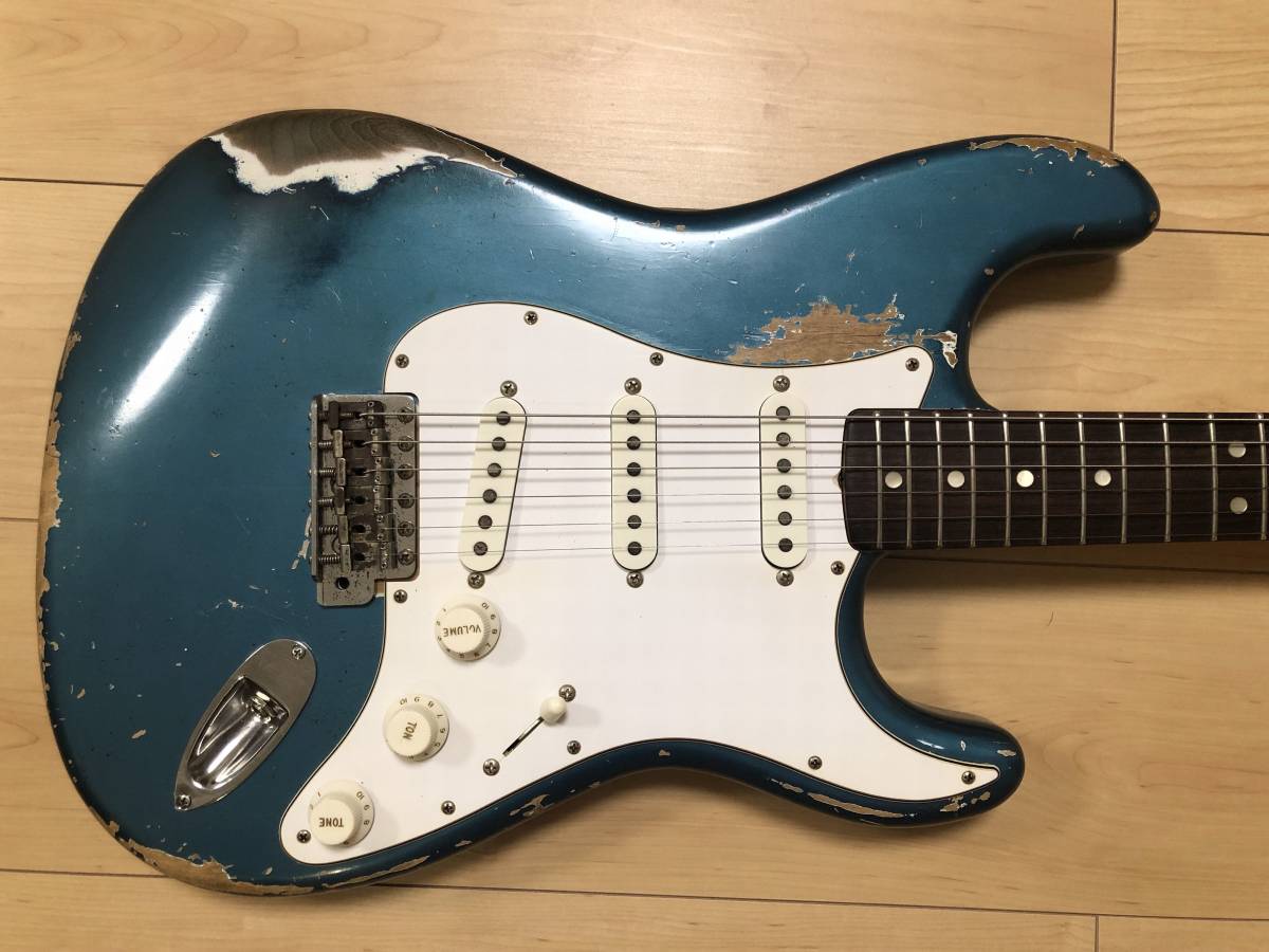 送料無料 59,800円即決 Stratocaster ボディ ハードレリック LPB OTM ST ストラト ストラトキャスター BODY 検) Fender MJT_画像5