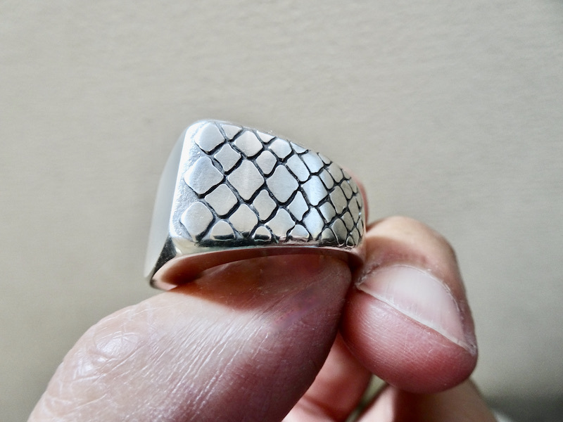 仁尾彫金『パイソン印台リング』ハンドメイド208 | www.voiceofslum.org