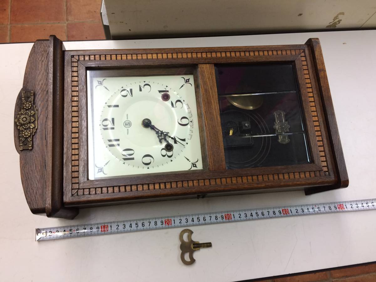 ヤフオク! - 昭和レトロ、柱時計、ボンボン時計、ネジ巻き付き