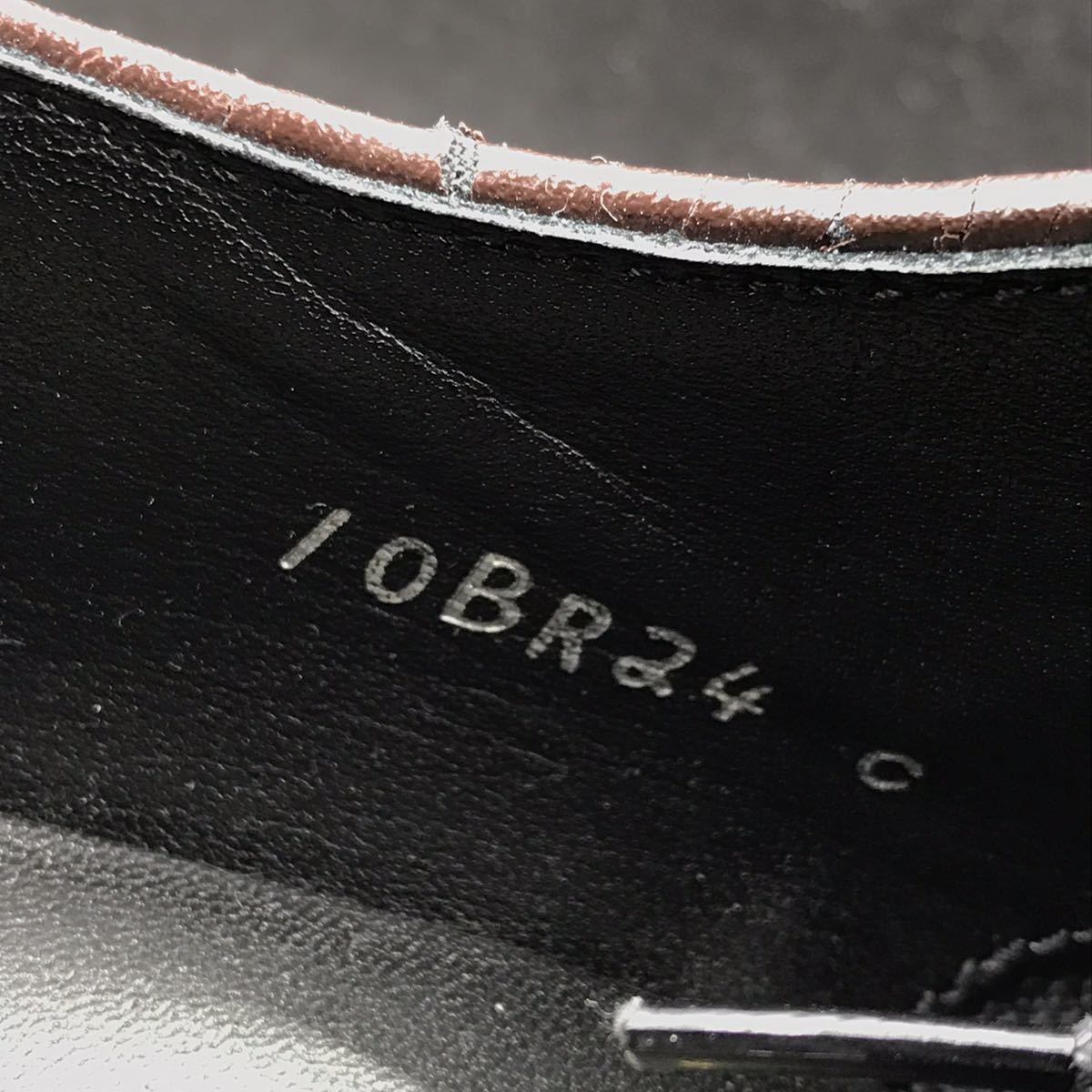 EE13 REGAL リーガル レザー ビジネスシューズ ストレートチップ 外羽根 メンズ 24.5〜25.0cm ダークブラウン 焦茶 革靴_画像9