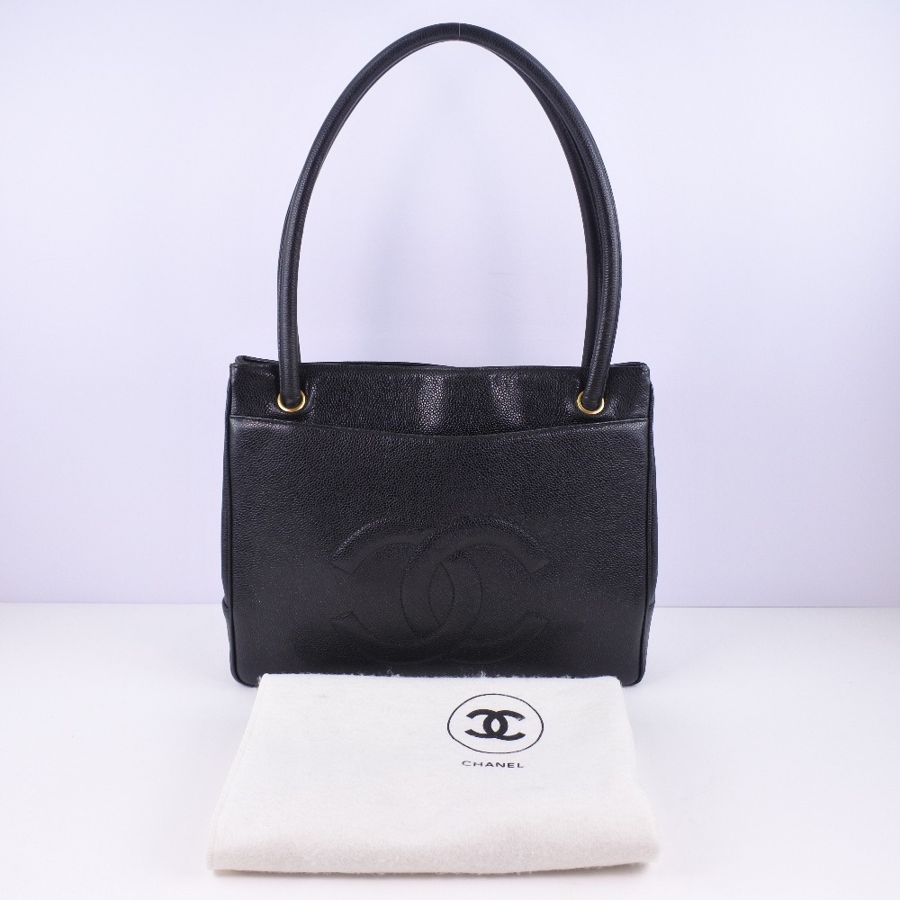 最安値挑戦】 CHANEL シャネル トートバッグ マットキャビアスキン 黒
