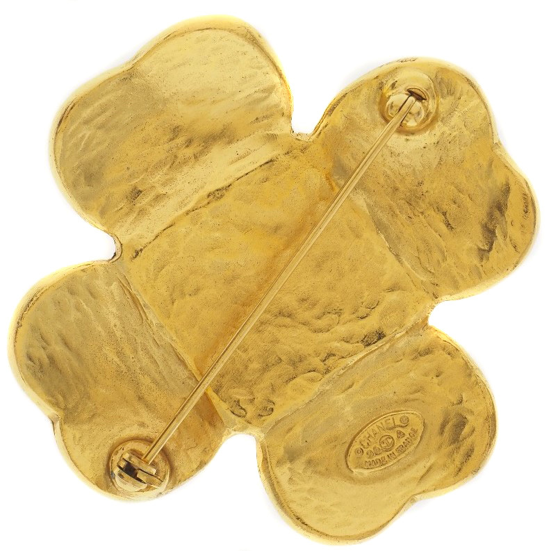 CHANEL Chanel здесь Mark Vintage 96A брошь позолоченный Gold женский [57190495] б/у 