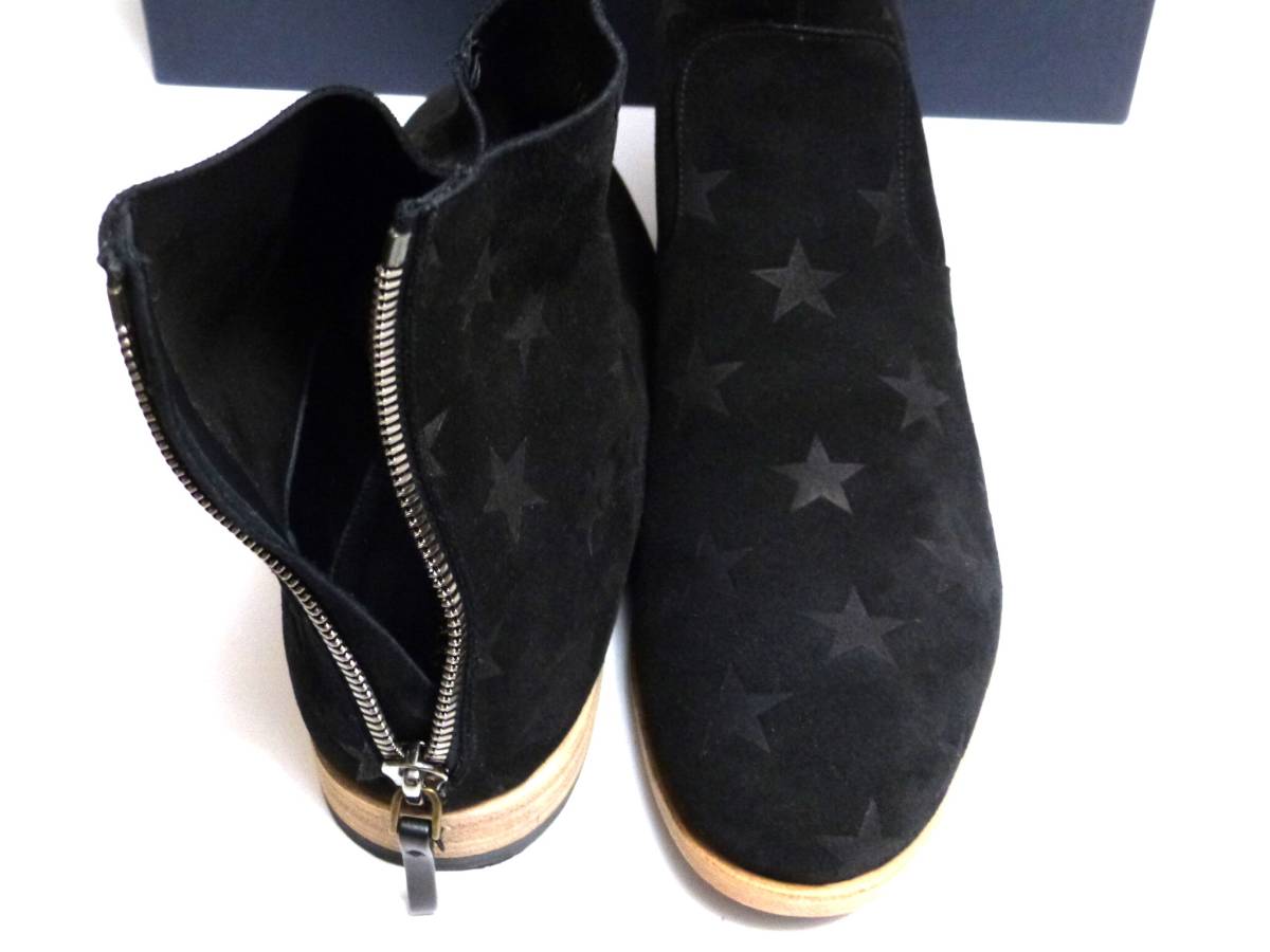 極美品箱付靴セルジオロッシコレクションスターブランディングスエードブーツサイズEUR8/26.5ブラック_画像4