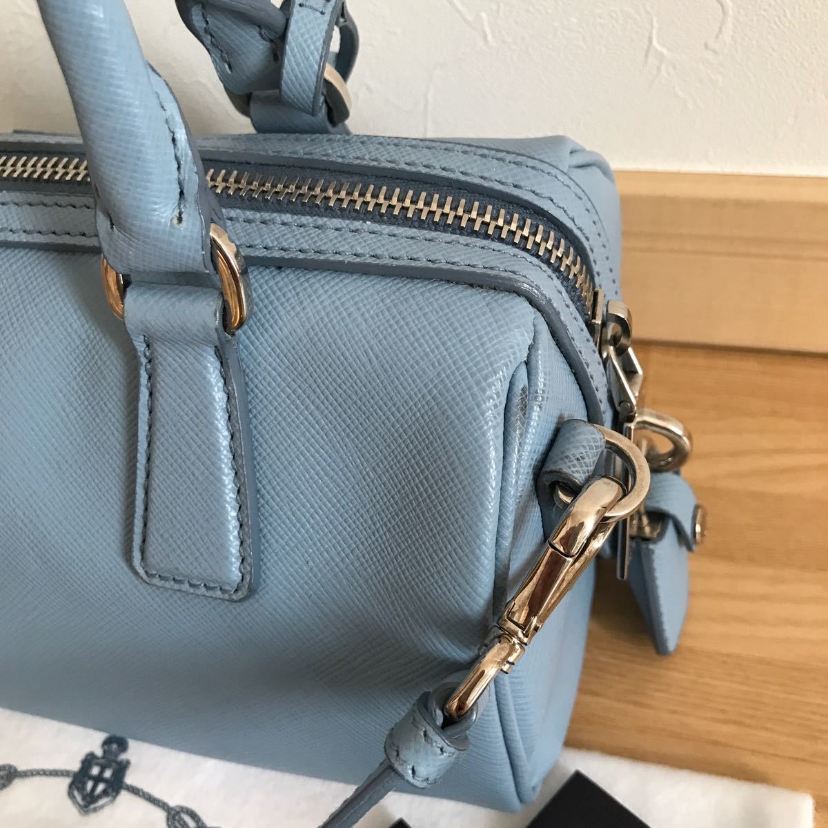 美品 PRADA プラダ 2way ミニボストンバッグ ショルダーバッグ