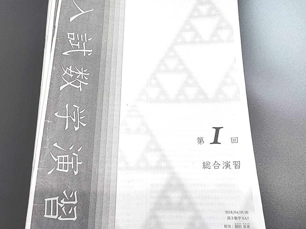 セール】 鉄緑会 高3数学 入試数学演習(理系) 授業冊子の全セット 蓑田