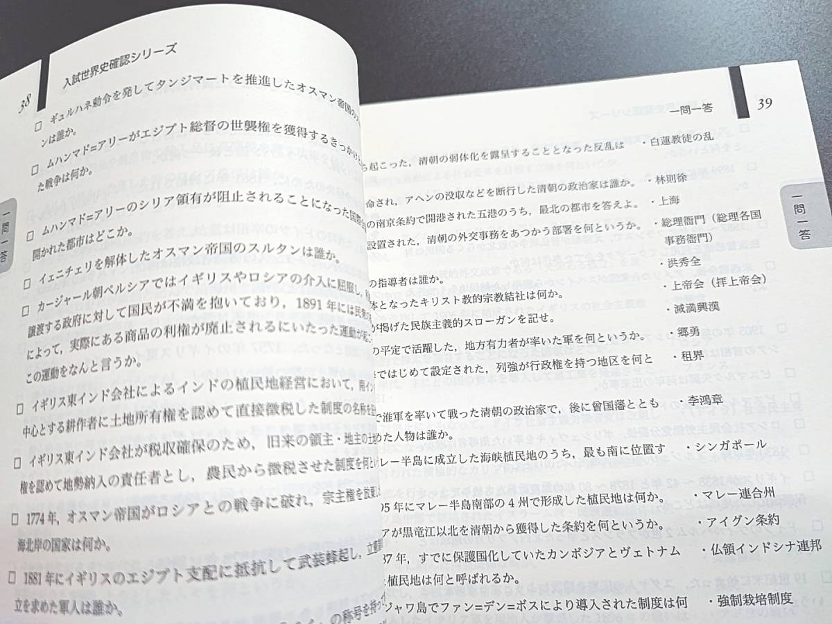 鉄緑会　入試世界史確認シリーズ　未使用　　河合塾　駿台　鉄緑会　東進 　SEG