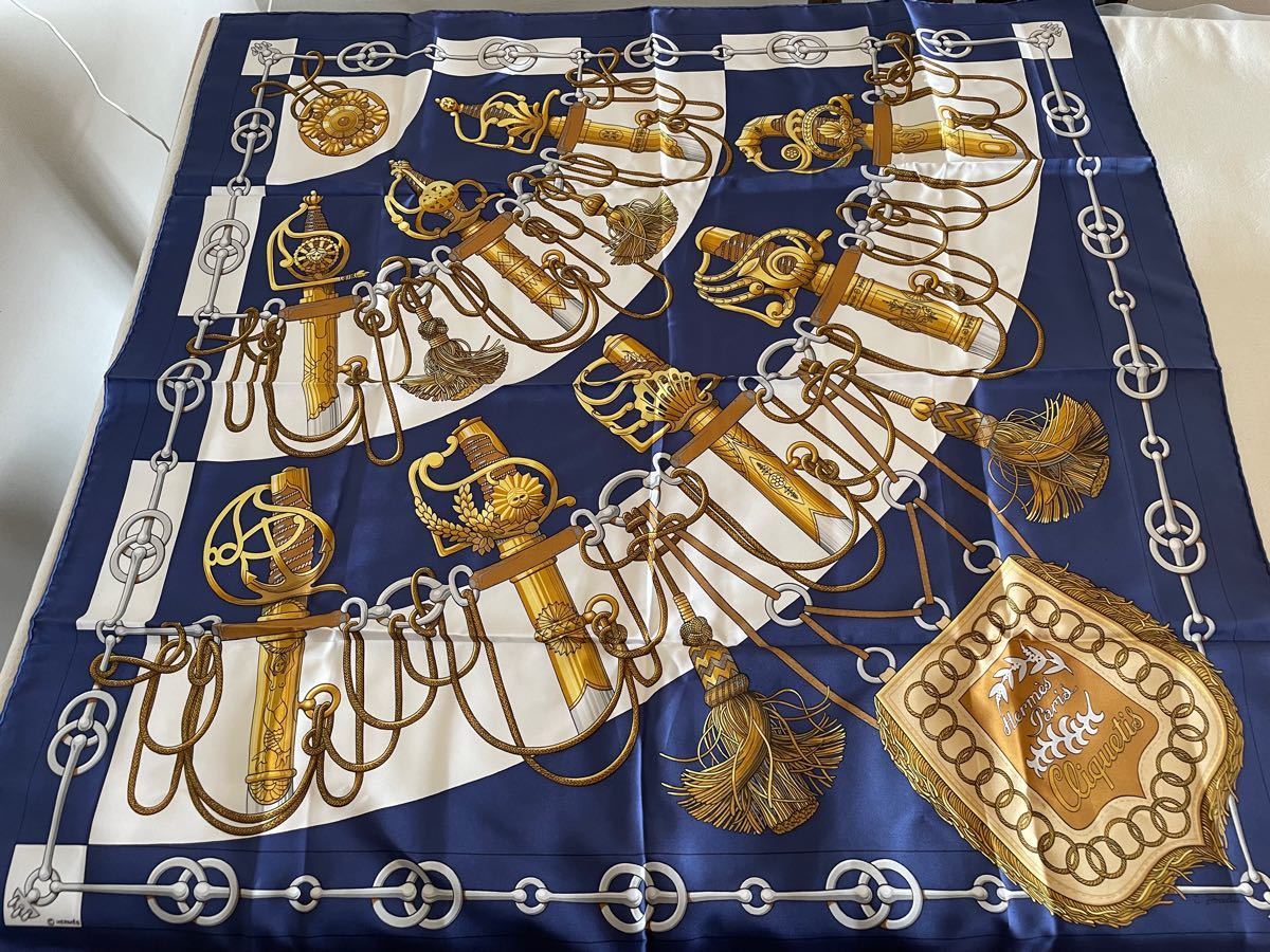 エルメス スカーフ カレ90 クリケティス 美品|PayPayフリマ