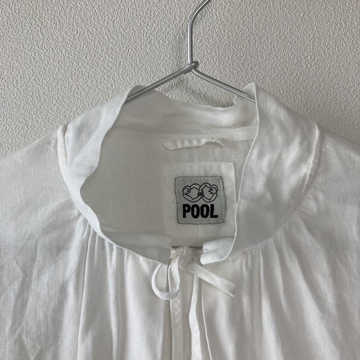 idee pool イデー　プール　いろいろの服　イージーコート　羽織り　ホワイト　リネン_画像1