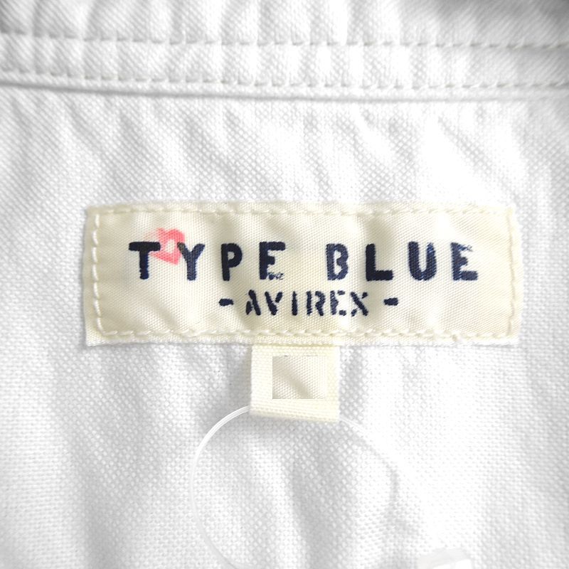 ■TYPE BLUE AVIREX タイプブルー アヴィレックス コットンシャンブレー グラフィックパッチ 半袖 ワークシャツ 6195102 XL▲040▼bus7808c_画像8