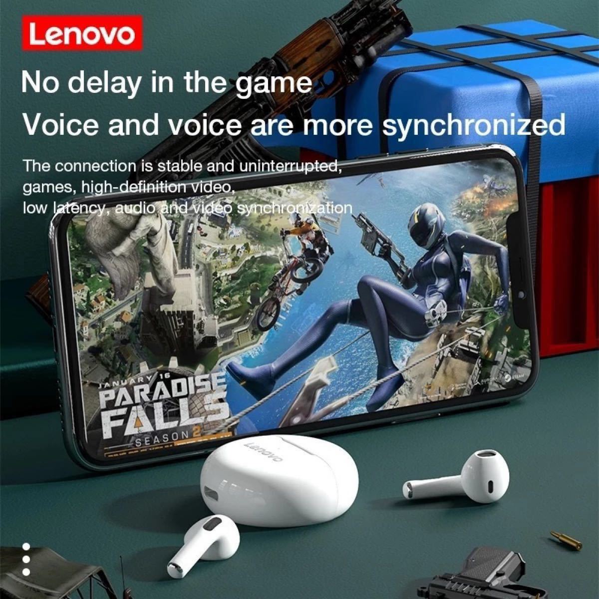 Lenovo HT38 bluetooth ワイヤレスイヤホン ホワイト - 通販