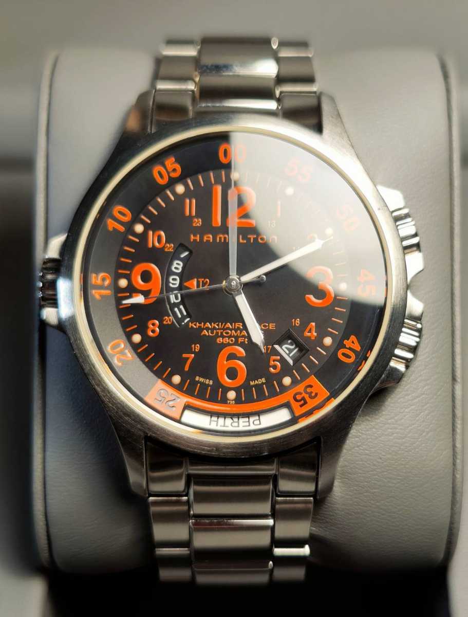 送料無料 完売品 Hamilton khaki air race gmt auto LUMINOX