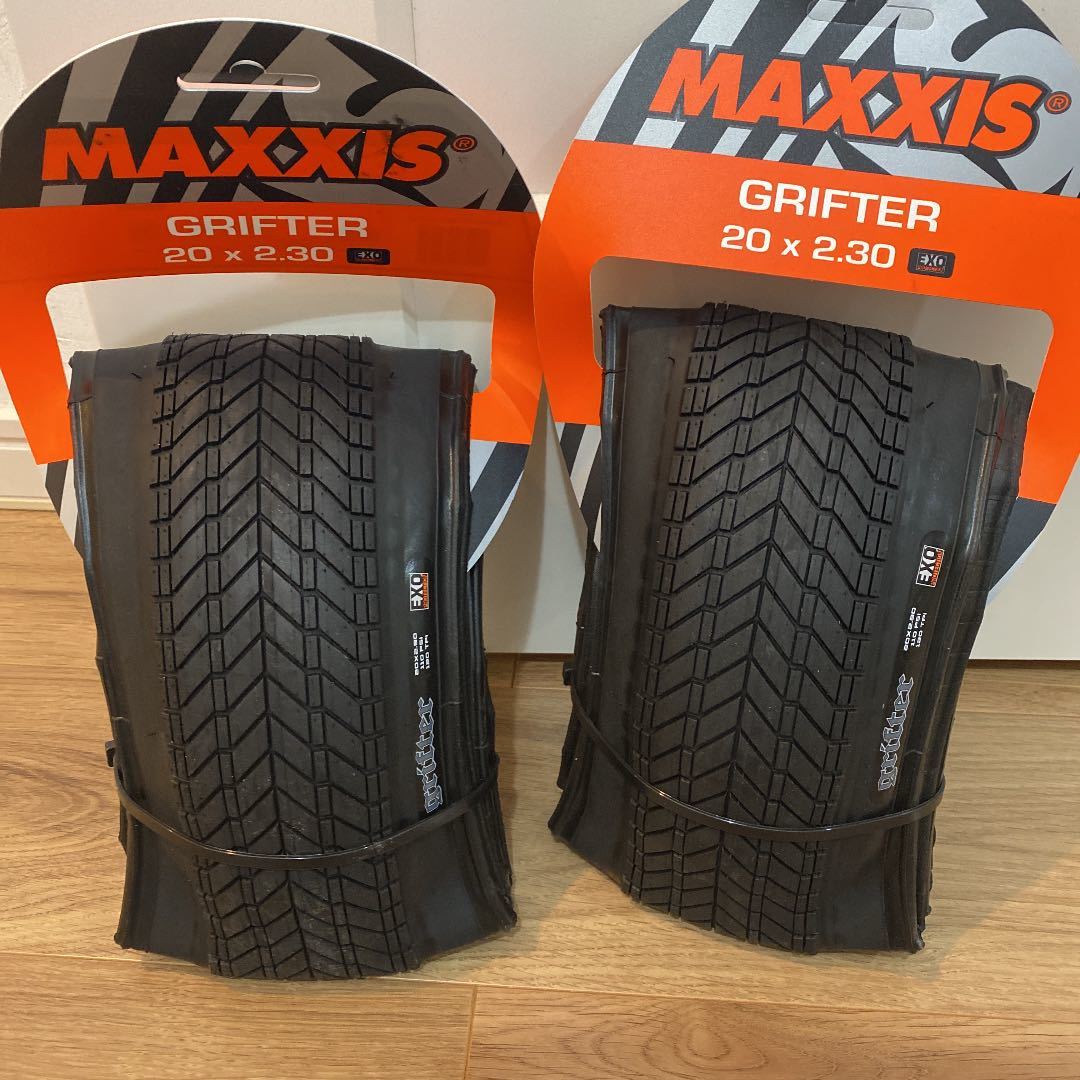 【今日の超目玉】  Maxxis Grifter EXO マキシス グリフター BMX タイヤ 20×2.3 2本セット 110PSI 超軽量タイヤ550ｇ 20インチ