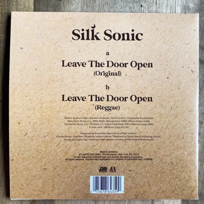 silk sonic Leave The Door Open 7インチ ブルーノマーズ アンダーソン
