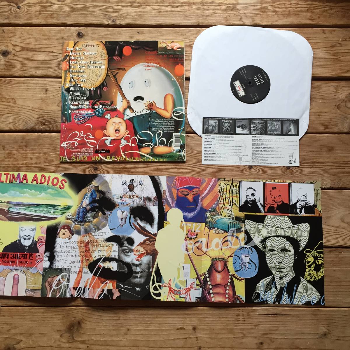 < postage 550 jpy >US original - poster *Beck! - Odelay[LP, \'96:Bong Load Records - BL30, BL 30,Limited Edition,180 gram] Beck 