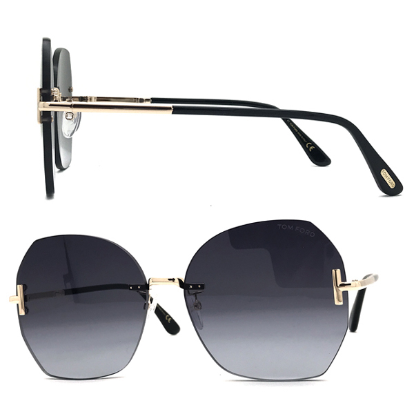 宅送] TOM FORD 00TF-0810K-28B 2pt 縁無し ブラック トムフォード