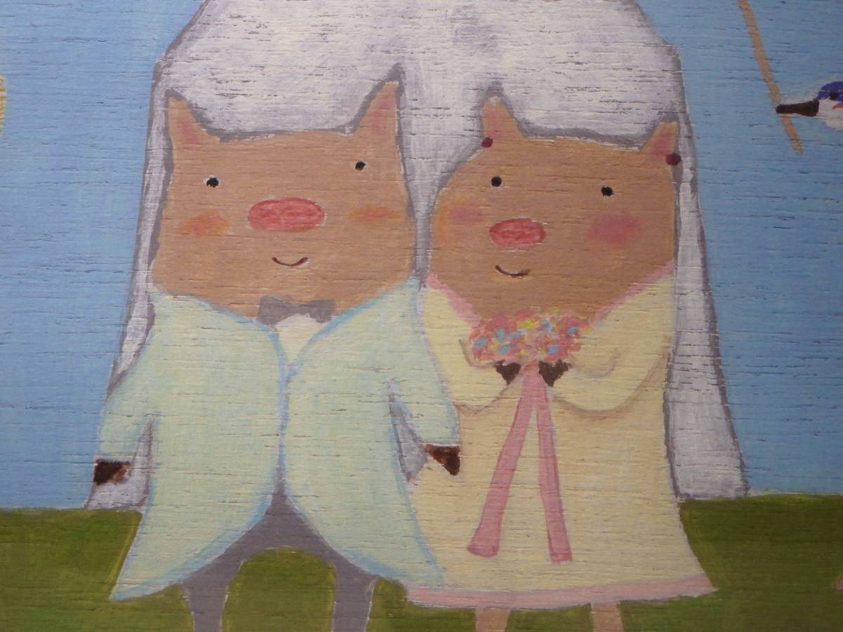 【現品処分品】TM Toshiko Matsumoto ジクレー かわいい動物のイラスト 結婚式の画像2