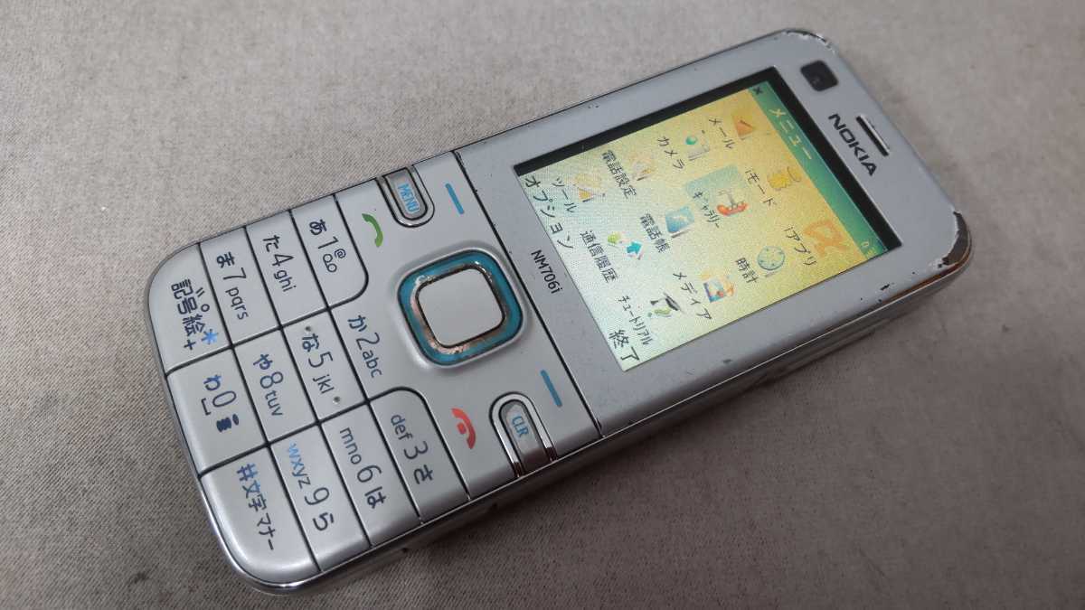 docomo FOMA NM706i ＃DG3473 NOKIA ノキア ガラケー ケータイ 簡易動作確認＆簡易清掃＆初期化OK 判定○ _画像1