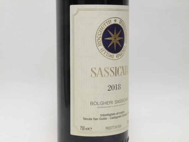 テヌータ・サン・グイド SASSICAIA ボルゲリ・サッシカイア 2018年