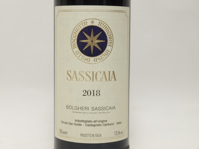 テヌータ・サン・グイド SASSICAIA ボルゲリ・サッシカイア 2018年