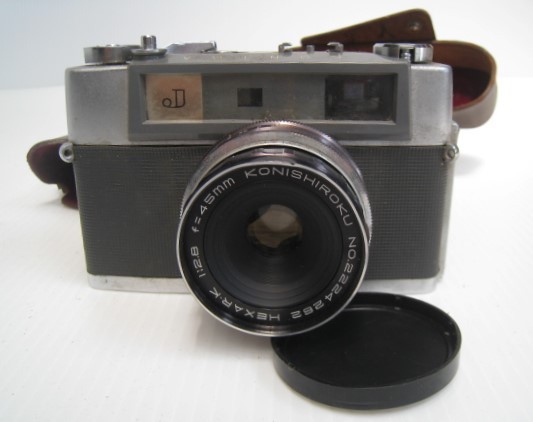 13N11.4-34　カメラまとめて3個　Konica C35 EF　 ELECTRON　J　ジャンク品　コニカ　_画像8