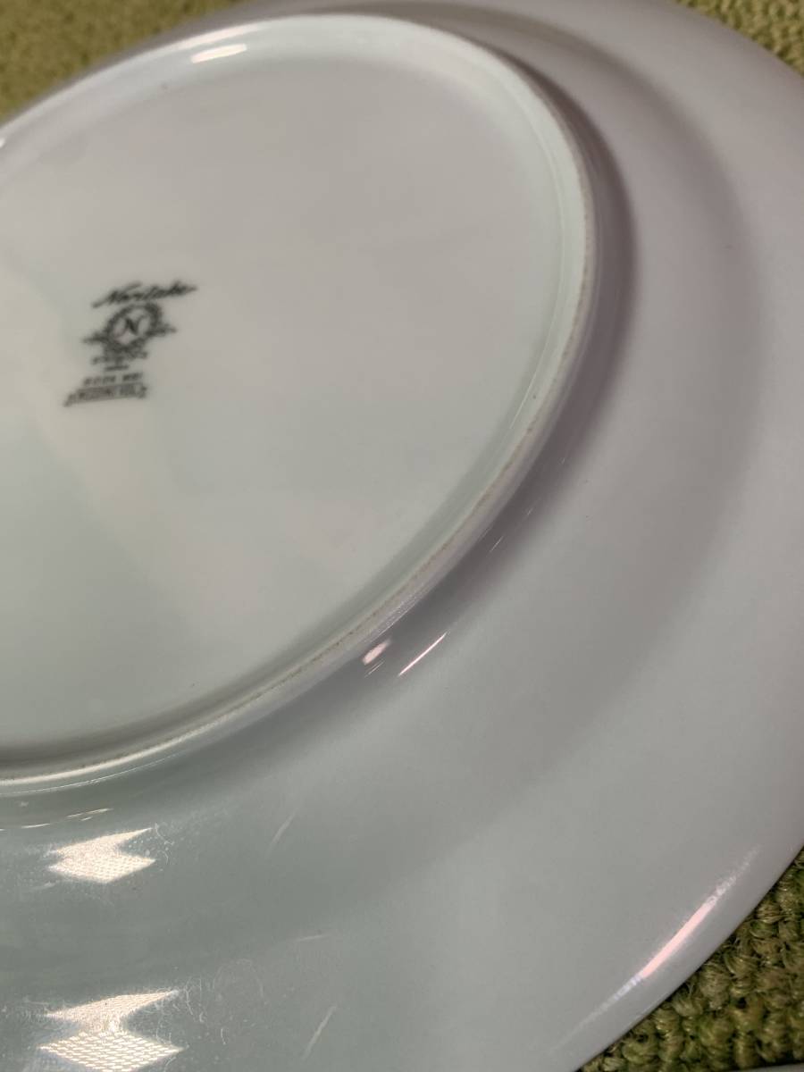 ☆ノリタケ　noritake 22.５cm 水色　中皿3枚セット　色落ちあり　中古・保管品☆_画像7