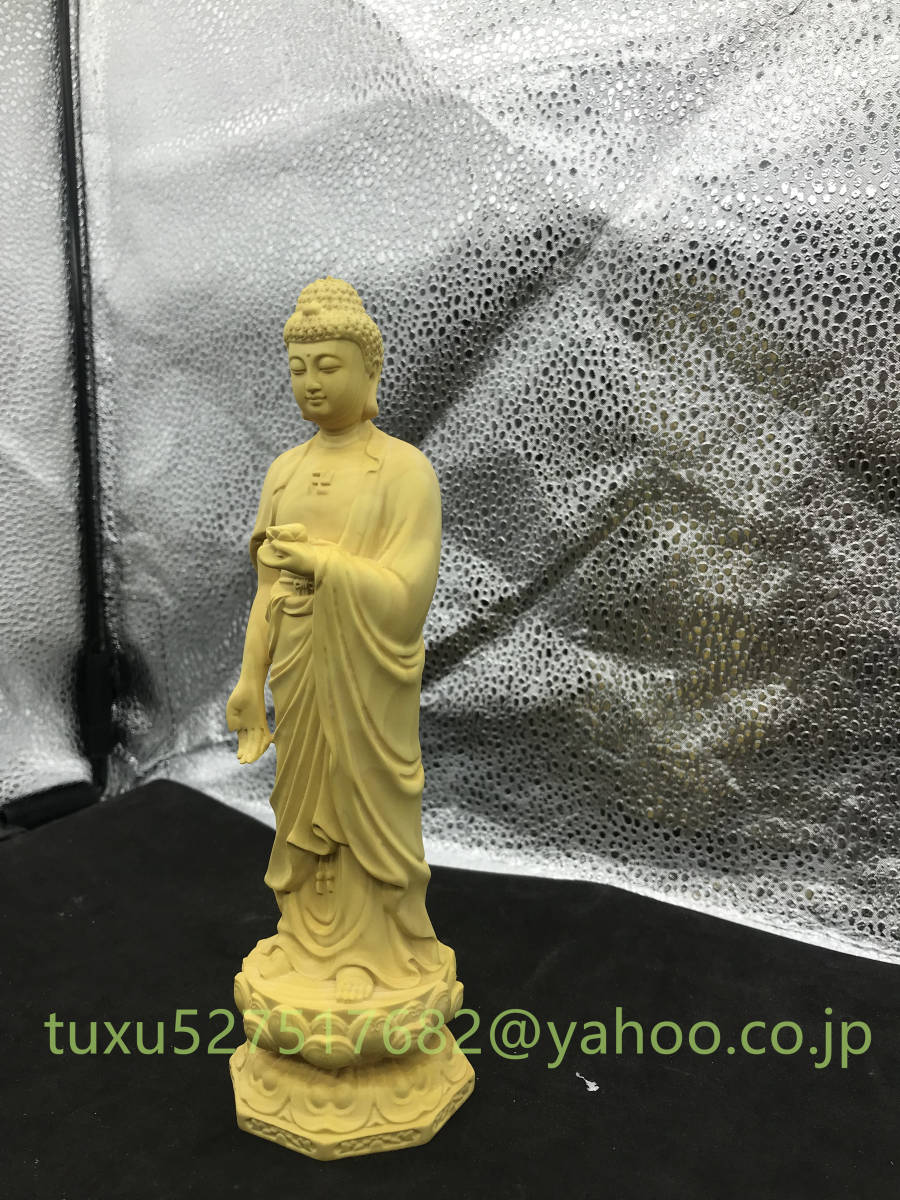 極上品 阿弥陀如来 阿弥陀 仏教美術 阿弥陀如来像 高さ約20㎝ 細密彫刻
