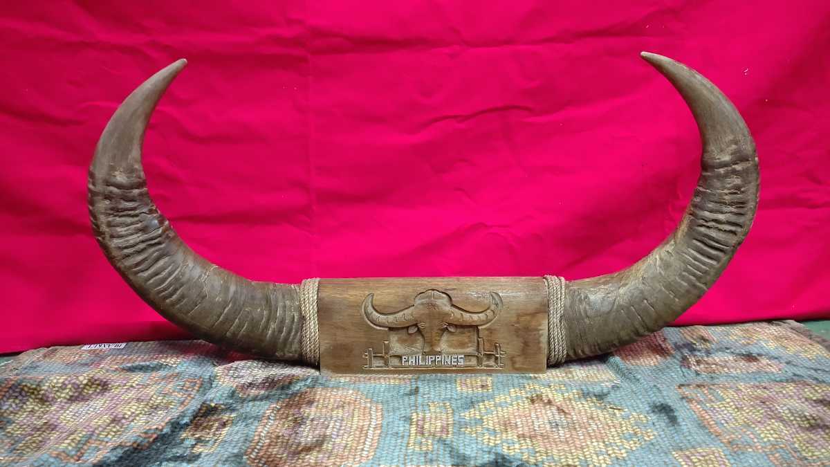 木彫り 水牛 民芸品 お土産 インテリア 飾り 海外土産 動物 置物 【22
