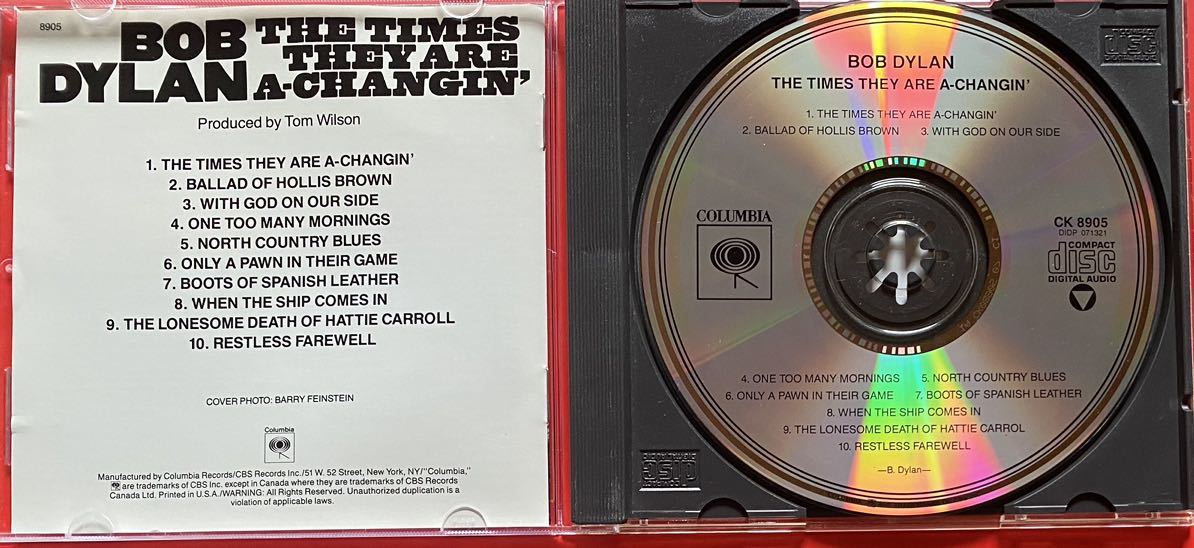 【CD】BOB DYLAN「時代は変わる / THE TIMES THEY ARE A-CHANGIN’」ボブ・ディラン 輸入盤　[0805]_画像3