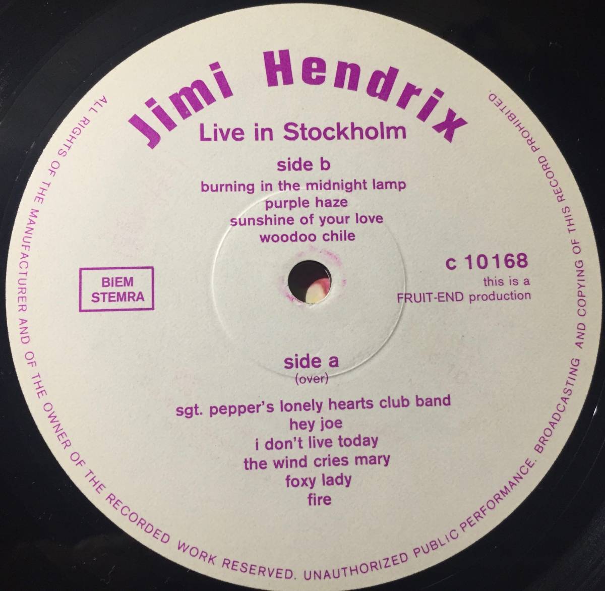 LP Jimi Hendrix/Live In Stockholm_画像3