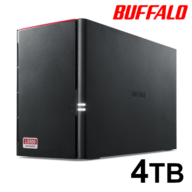 送料無料■美品【BUFFALO　4TB　ネットワークHDD　NAS　LS520D0402G】 2ベイ/RAID1/ミラーリング/PC/スマホ/iPhone対応 リンクステーション