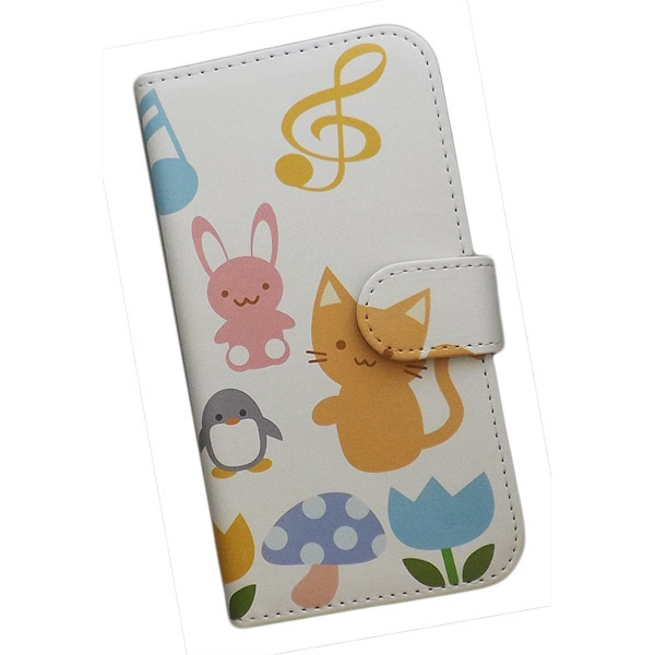 Redmi Note 11　スマホケース 手帳型 プリントケース 犬 猫 クマ ウサギ ペンギン ヒヨコ 音符 花 チューリップ キノコ かわいい_画像1