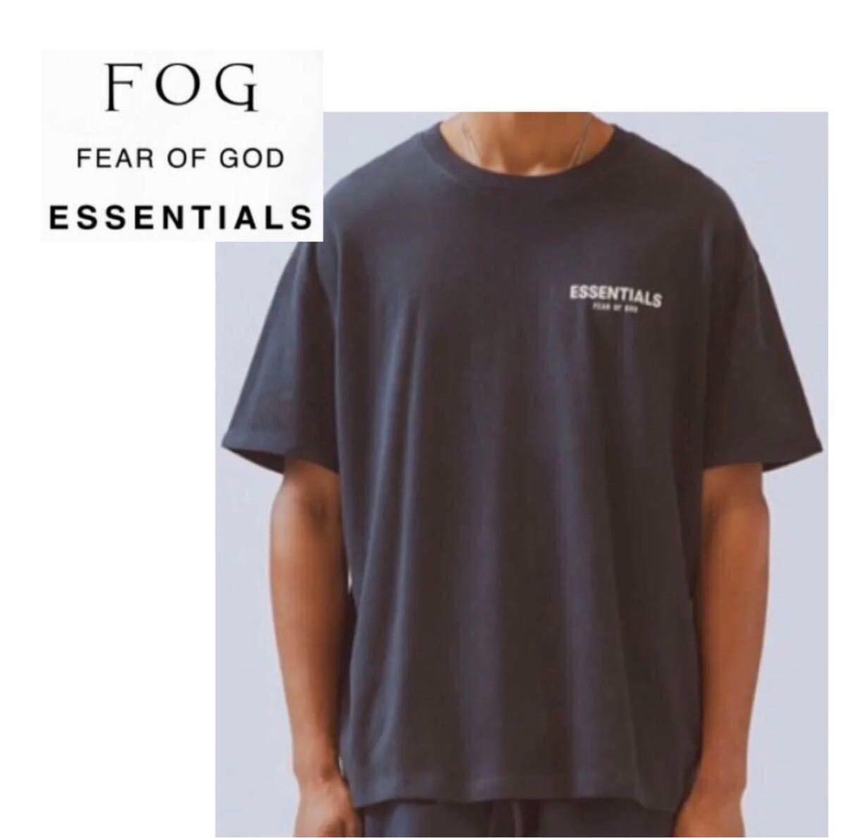 FOG ESSENTIALS エッセンシャルTシャツ　BLACK 黒銀リフレクティブ　FEAR OF GOD サイズS 