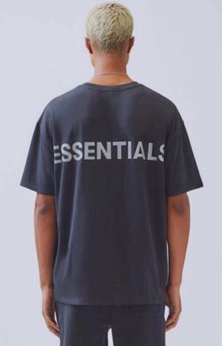 FOG ESSENTIALS エッセンシャルTシャツ　BLACK 黒銀リフレクティブ　FEAR OF GOD サイズS 