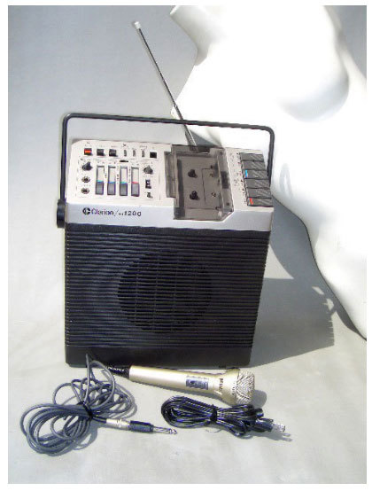 ファッションなデザイン 80S †70S SPACE 希少 拡声器 カセットカラオケ