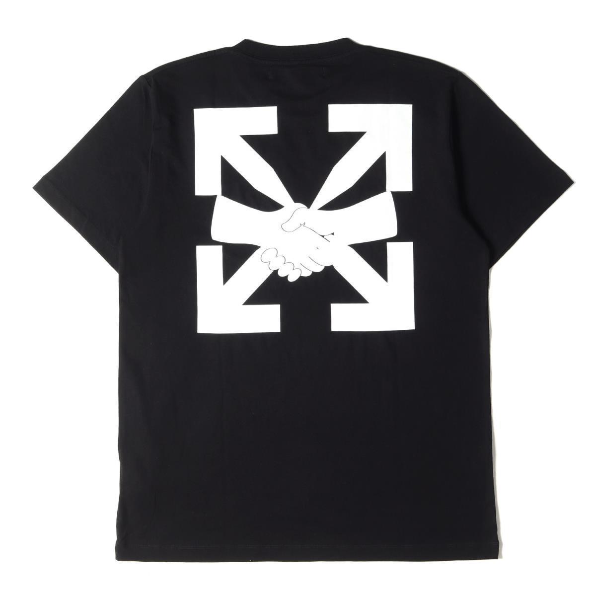 美品 OFF-WHITE オフホワイト Tシャツ ハンドシェイク アロー クルー