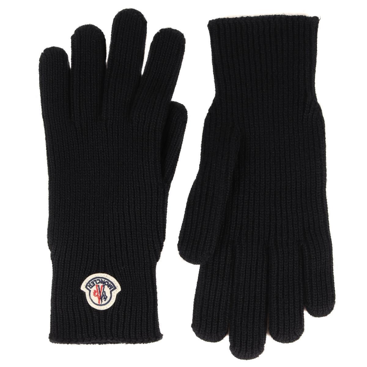 美品 MONCLER モンクレール ワッペン付き リブ編み ラムウール ニット