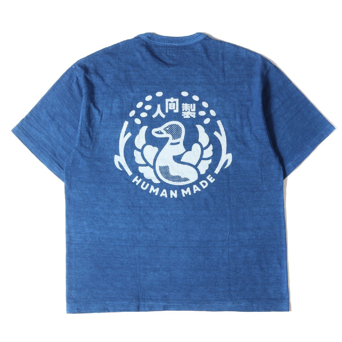 新品 HUMAN MADE ヒューマンメイド Tシャツ ダックプリント インディゴ