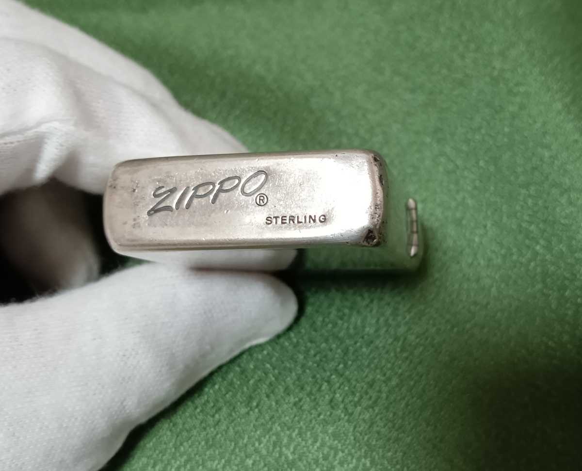 Zippo/ジッポー STERLING スターリングシルバー 筆記体ロゴ 斜字体