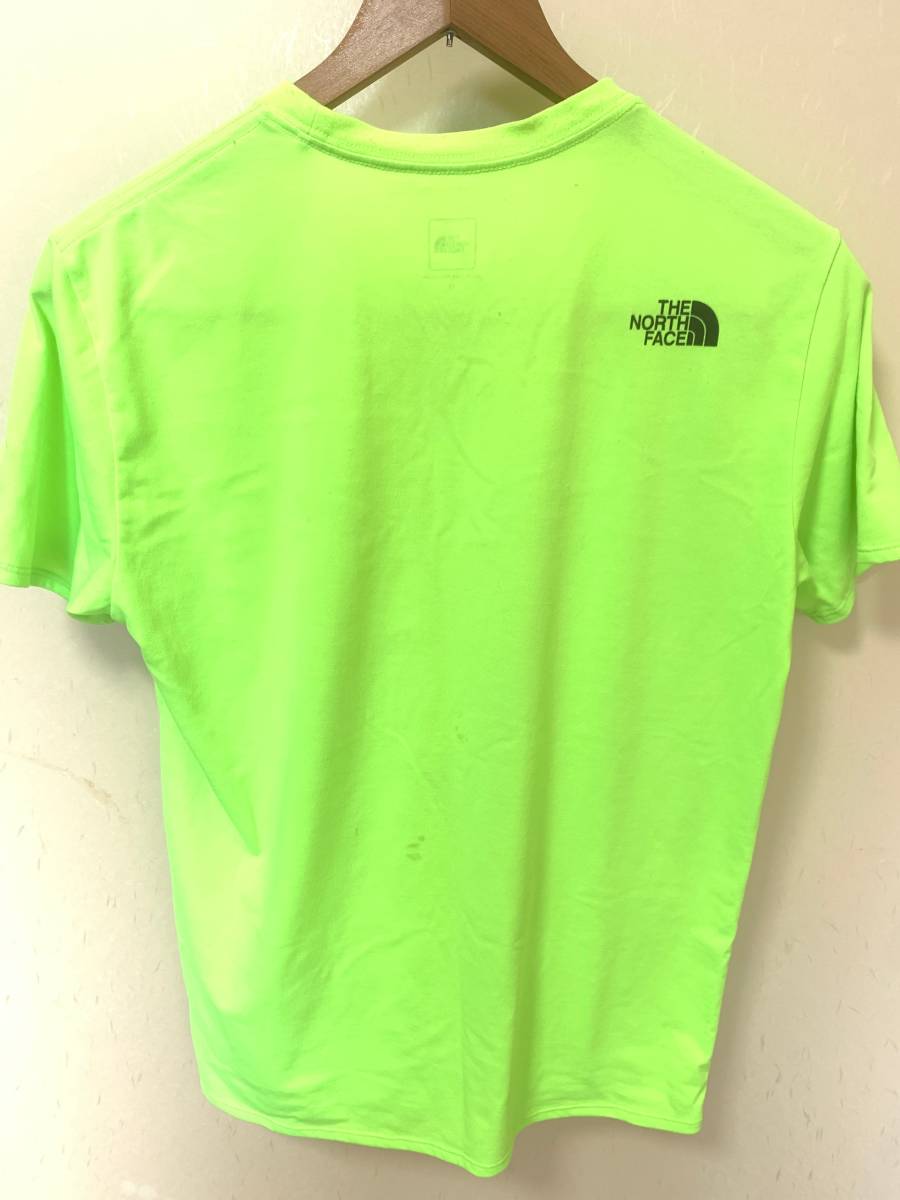 THE NORTH FACE　ザノースフェイス ボストン　Tシャツ 半袖 丸首 ポリエステル100% 蛍光イエロー M_画像4