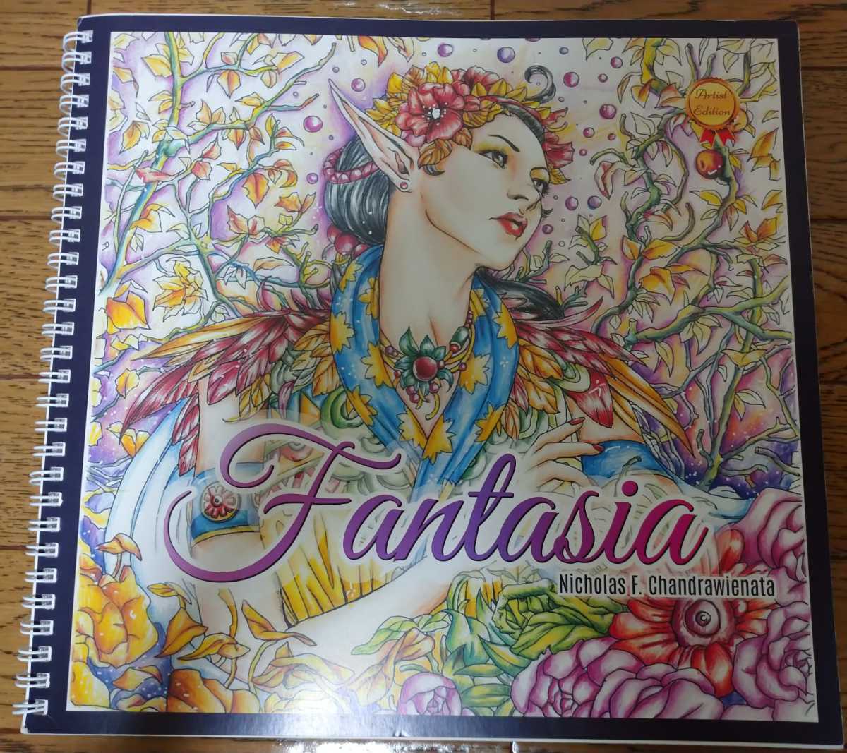 Fantasia Nicholas F,Chandrawienata／大人の塗り絵／US,edition／洋書／塗り絵／リングバンド版／入手困難本／芸術／美術／未使用