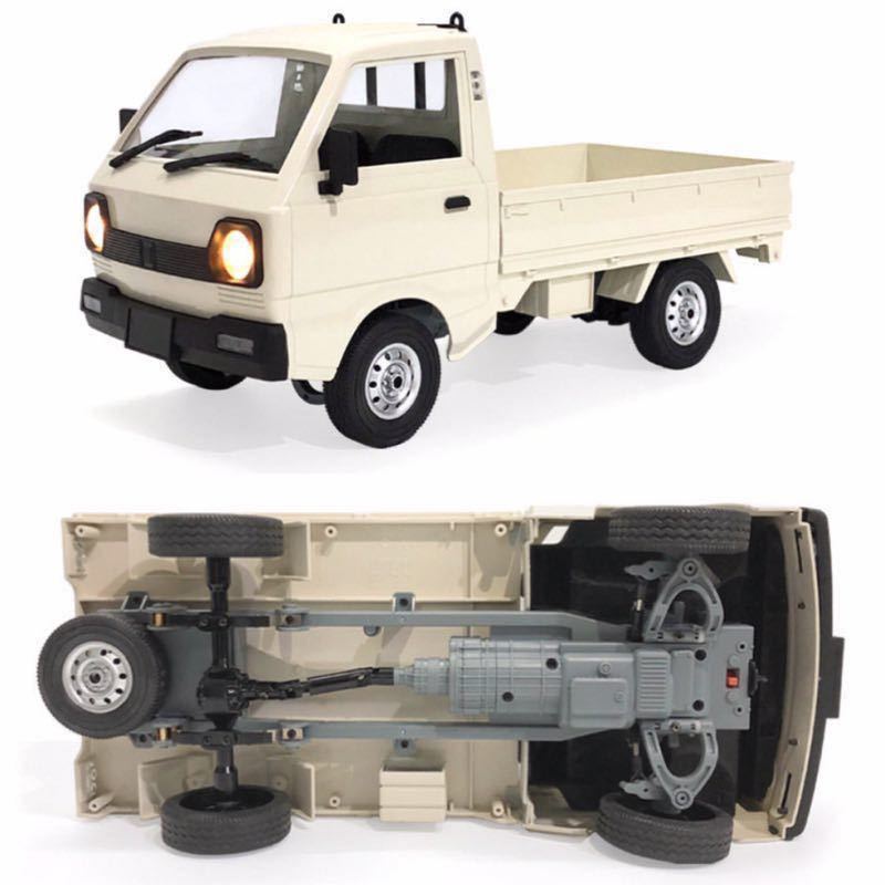 ★国内即納★ バッテリー2本 白 ホワイト WPL D12 ラジコンカー 軽トラック RC 1/10 2.4G 2WD RTR ドリフト スズキ キャリー SUZUKI CARRY