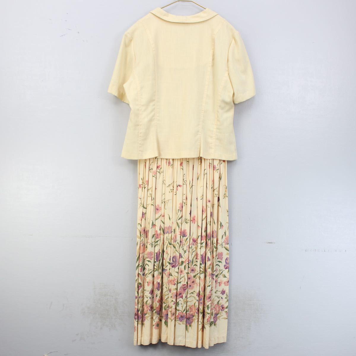 USA VINTAGE FLOWER PATTERNED LAYARD DESIGN ONE PIECE/アメリカ古着