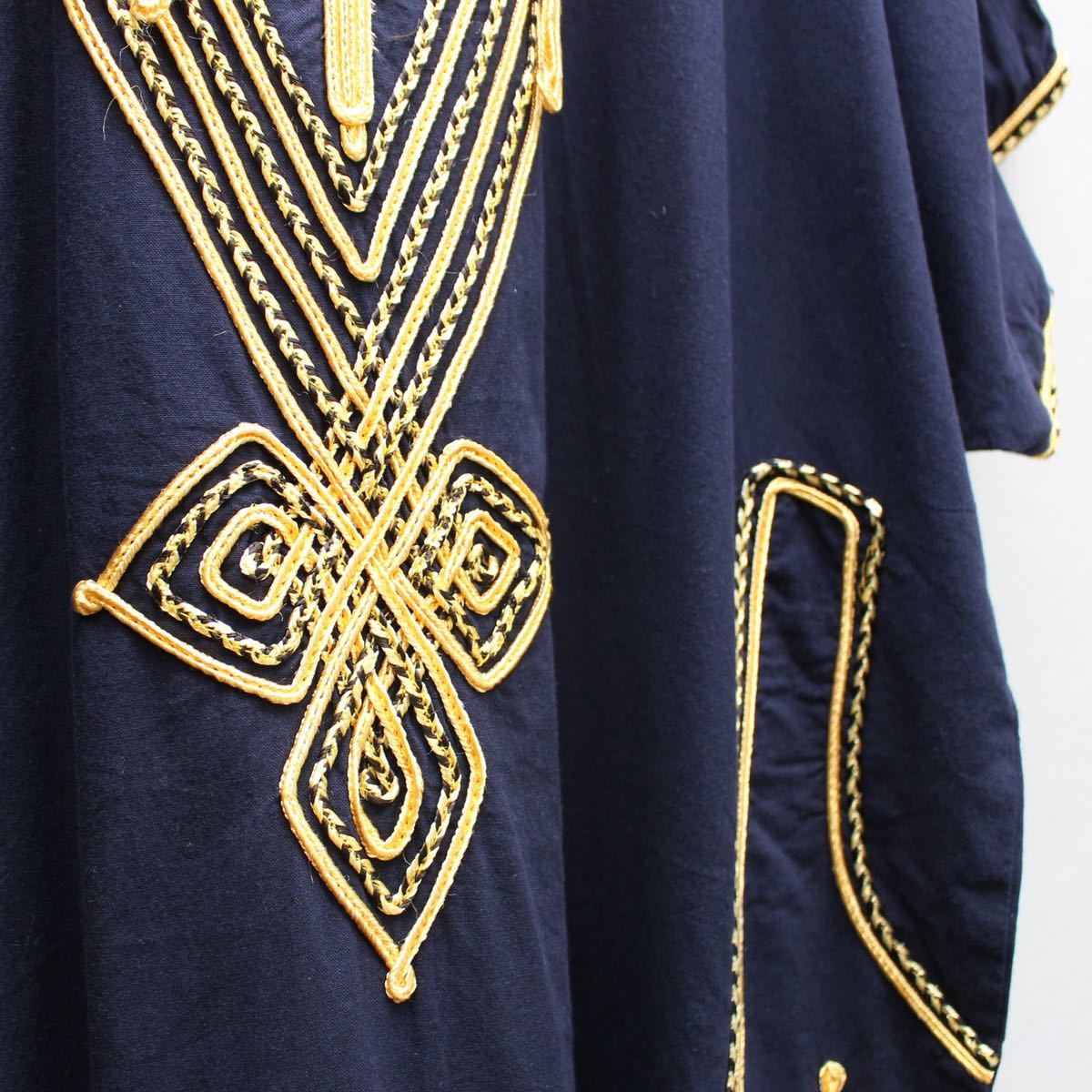 EU VINTAGE EMBROIDERY DESIGN ASIAN DRESS ONE PIECE/ヨーロッパ古着刺繍デザインアジアンドレスワンピース_画像7