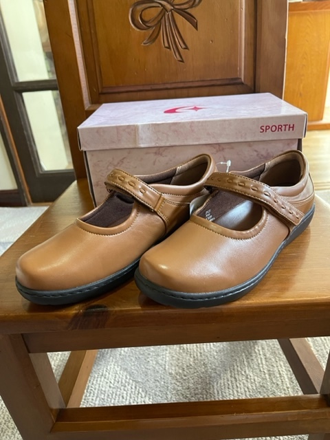 moon Star SP1531 light brown group hallux valgus natural leather 24.5 4Euo- King shoes lady's shoes wide width walk MOONSTAR free shipping new goods unused 