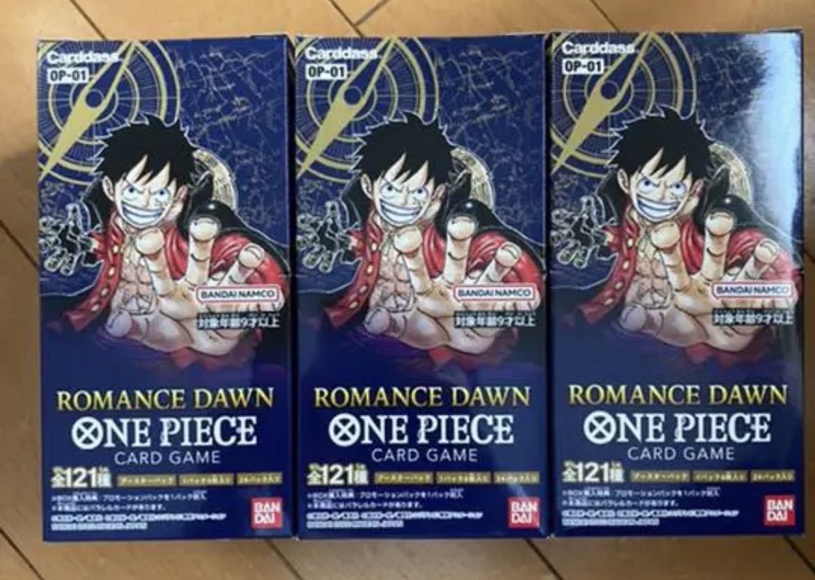 ロマンスドーン カードゲーム 3BOX ワンピース 新品未開封 ONE PIECE